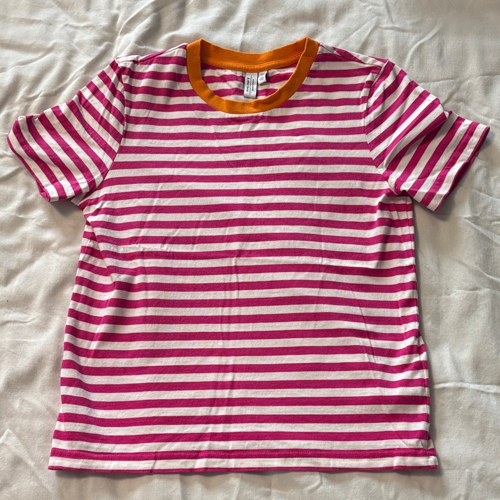 & Other Stories Striped Pink and Orange Shirt